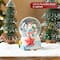Glitzhome® 100mm Christmas Resin Musical Snowflakes Santa on Vacation Waterglobe